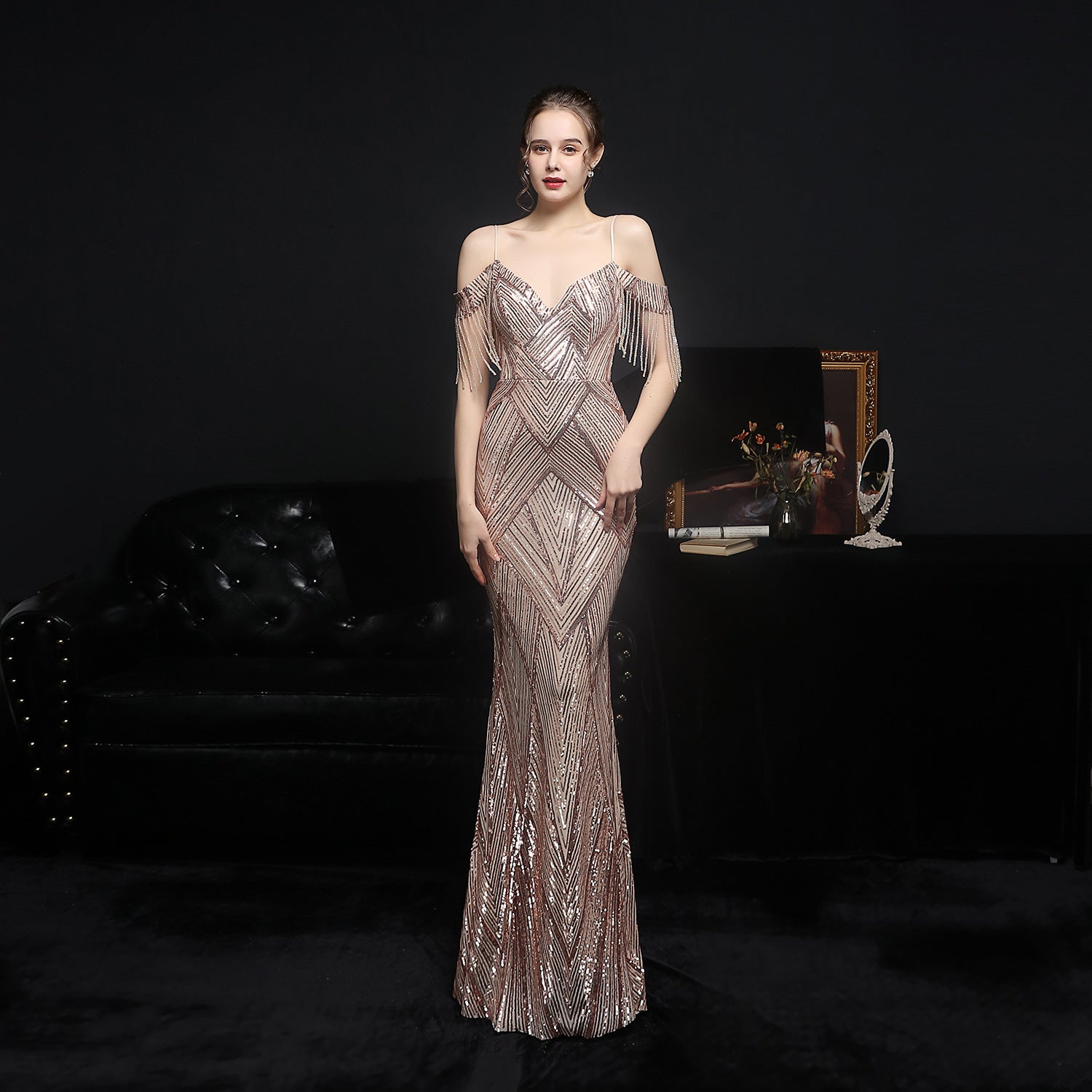 Sequin Fishtail Long Formal Dress Evening Gown 14