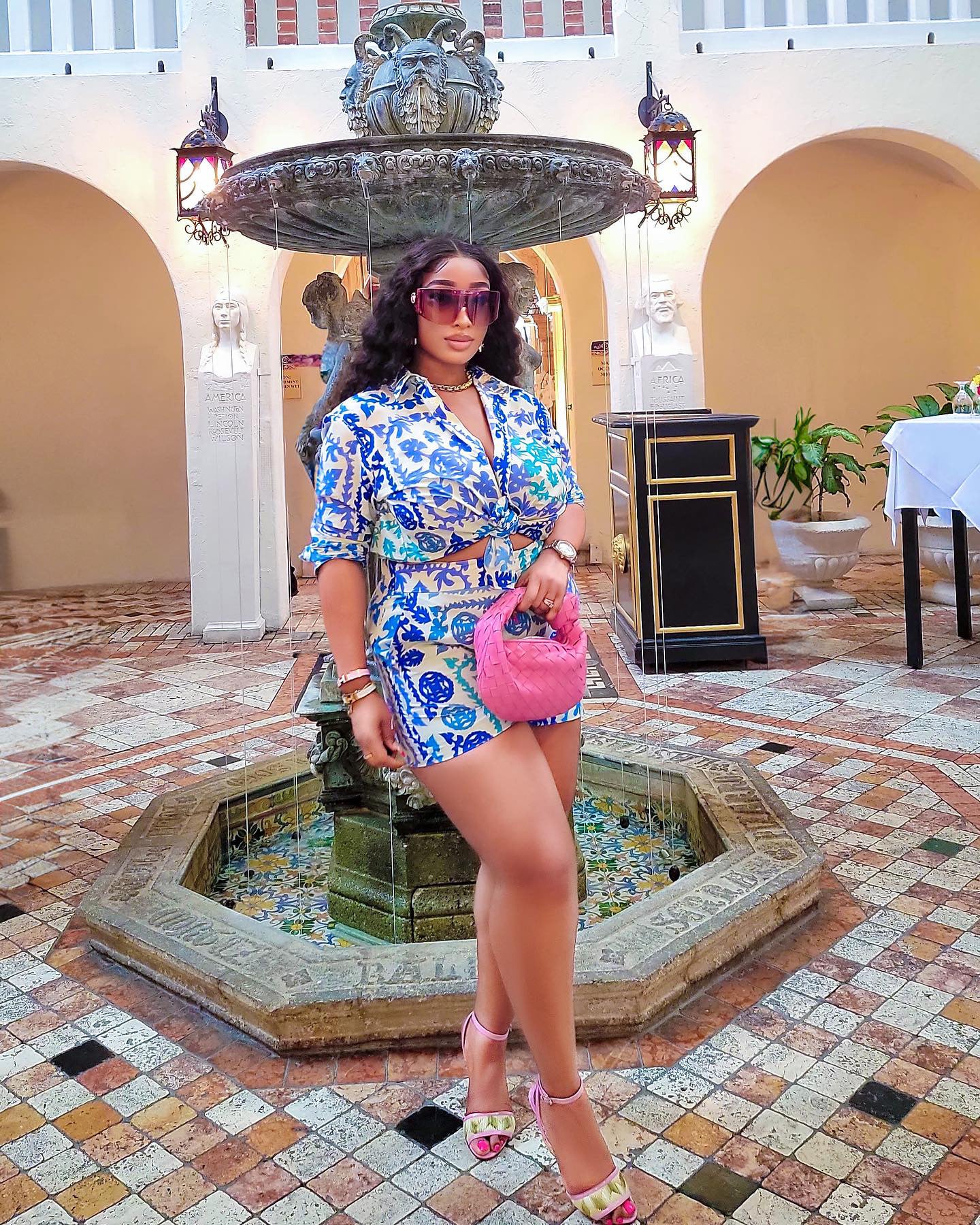 Women's Fashion Print Casual Long Sleeve Cardigan Shorts Pocket Two-Piece Set