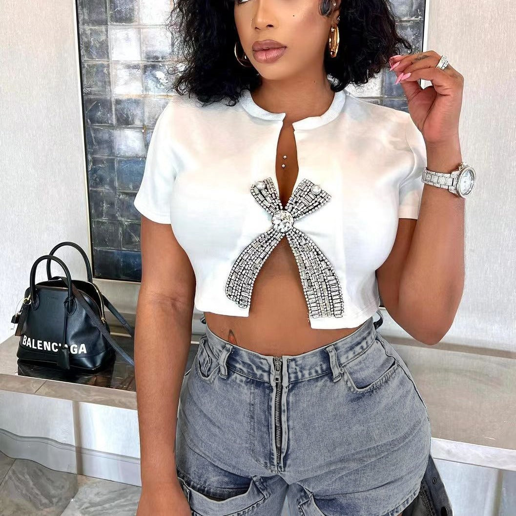 Fashionable Women's Clothing Stretch Casual Hollow Denim Pants