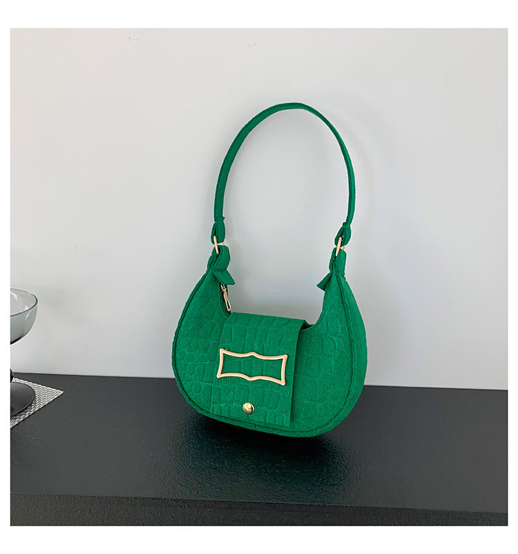 Women Trendy Saddle Bag Felt Bag 17