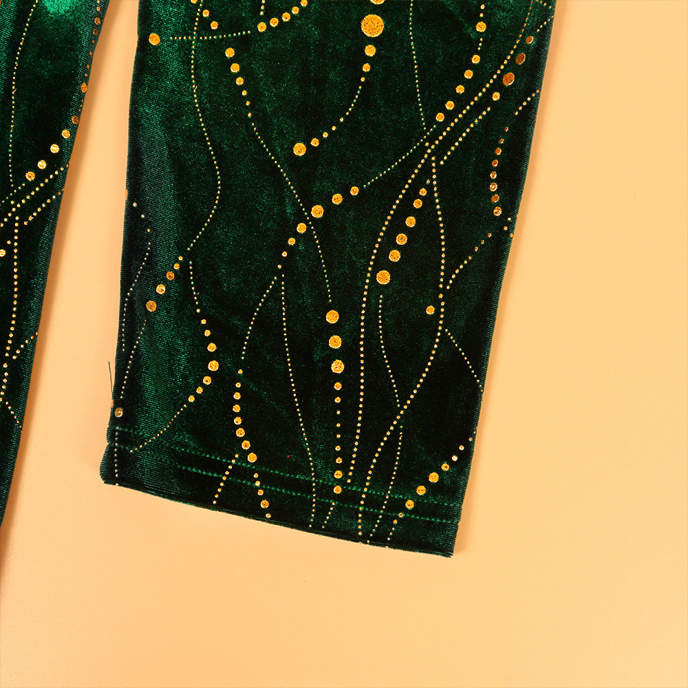 Women's Plus Size Three Quarter Sleeve Mermaid High Low Hem Long Velvet Formal dress 18