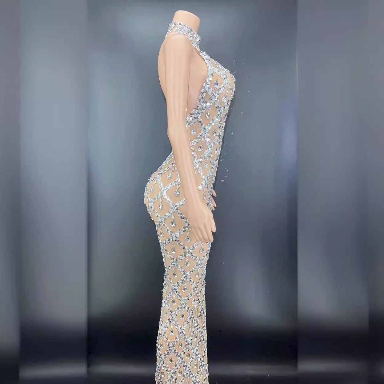 Plus Size Women rhinestone dress 20