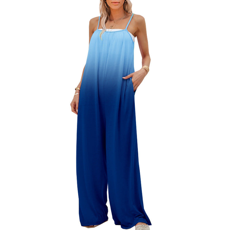 Plus Size Women summer Casual loose sleeveless Jumpsuit 5