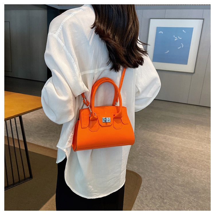 Bag Handbag Solid Color Simple Shoulder Messenger Bag Ladies Bag 28