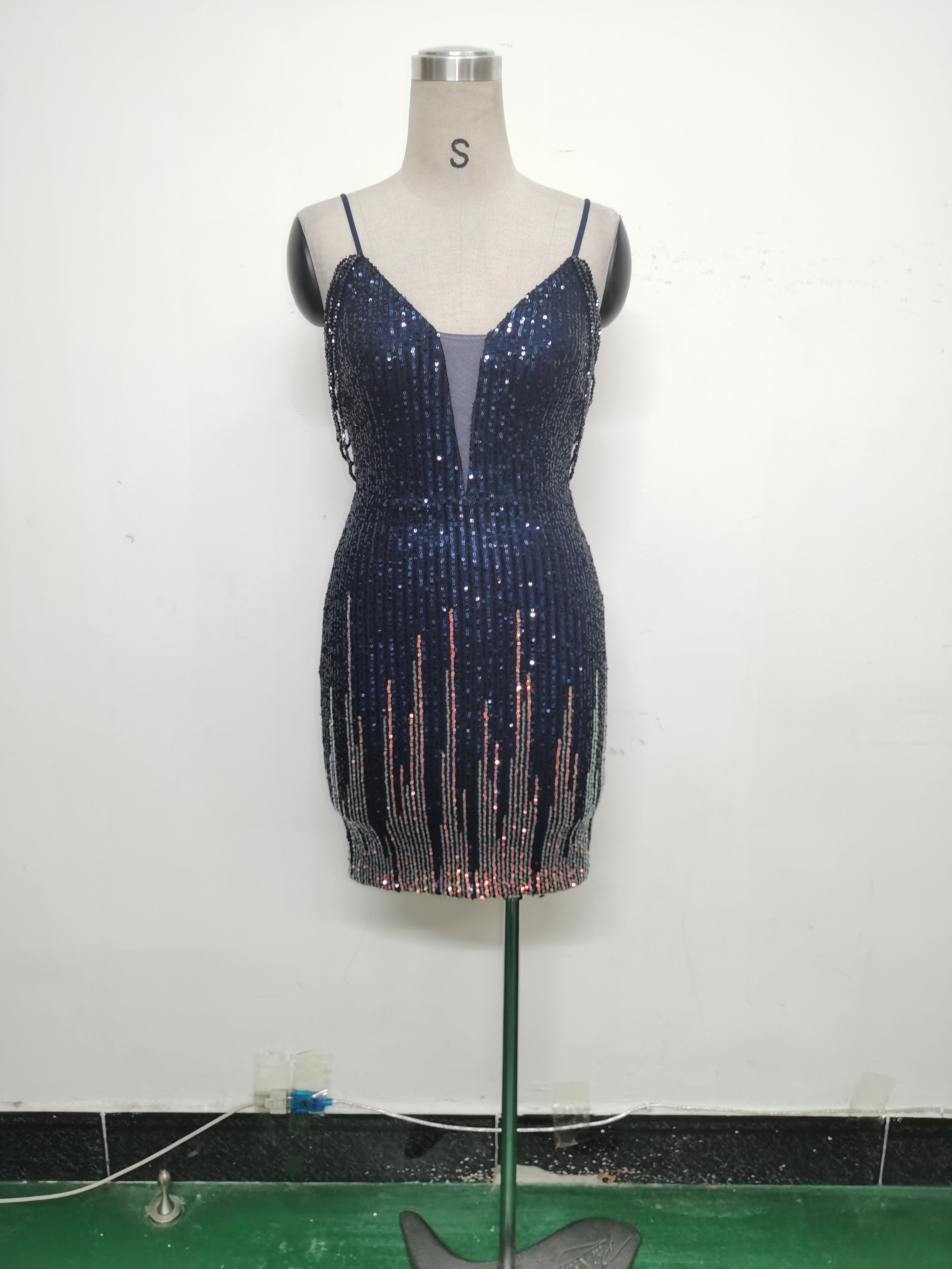 Women beaded sexy bodycon evening dress 21