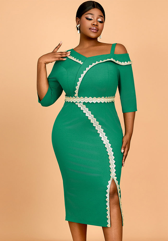 Women Sexy One Shoulder Off Shoulder Party Formal Party Dress