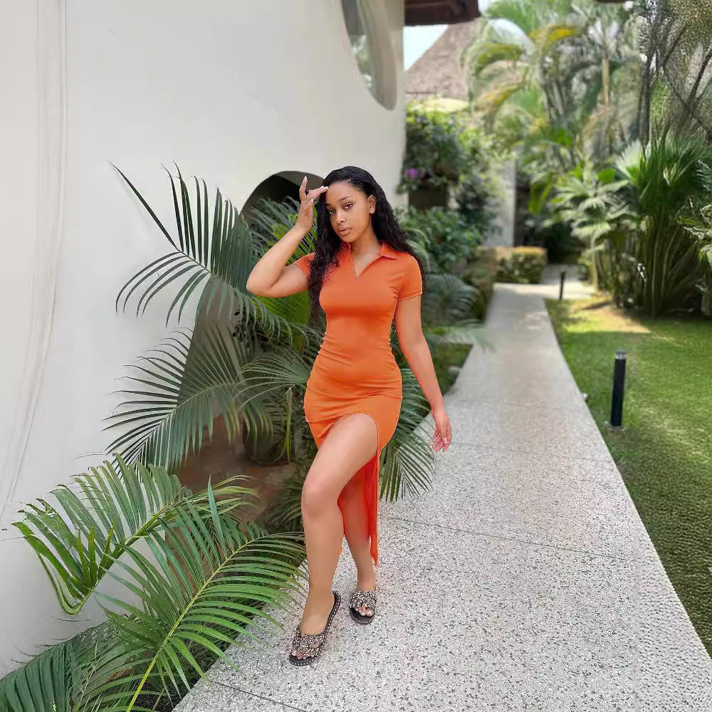 Summer Women slit sexy dress 4