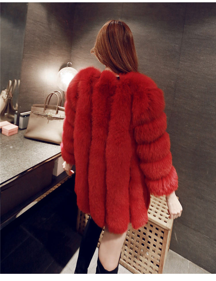 Women's Faux Fur Jacket Autumn And Winter Faux Fur Coat 23