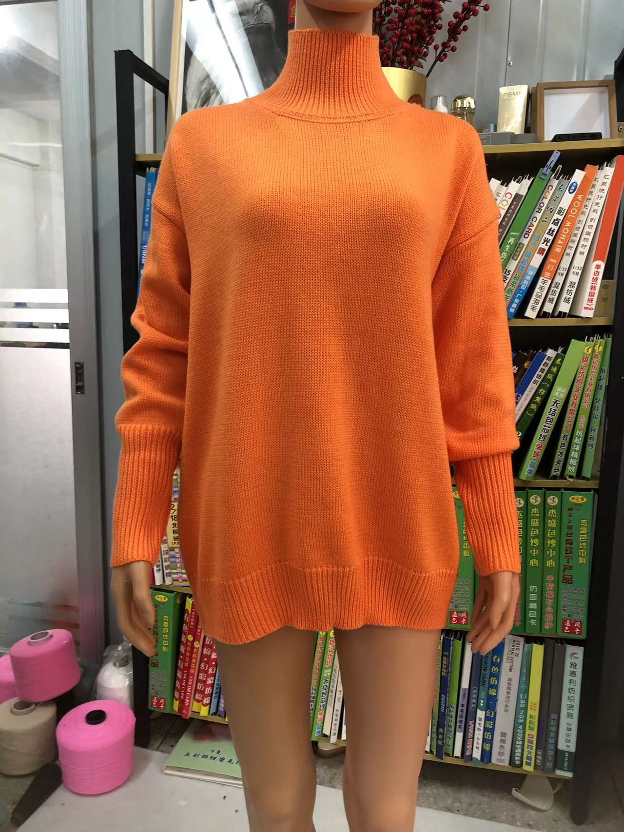 Women loose turtleneck sweater 22