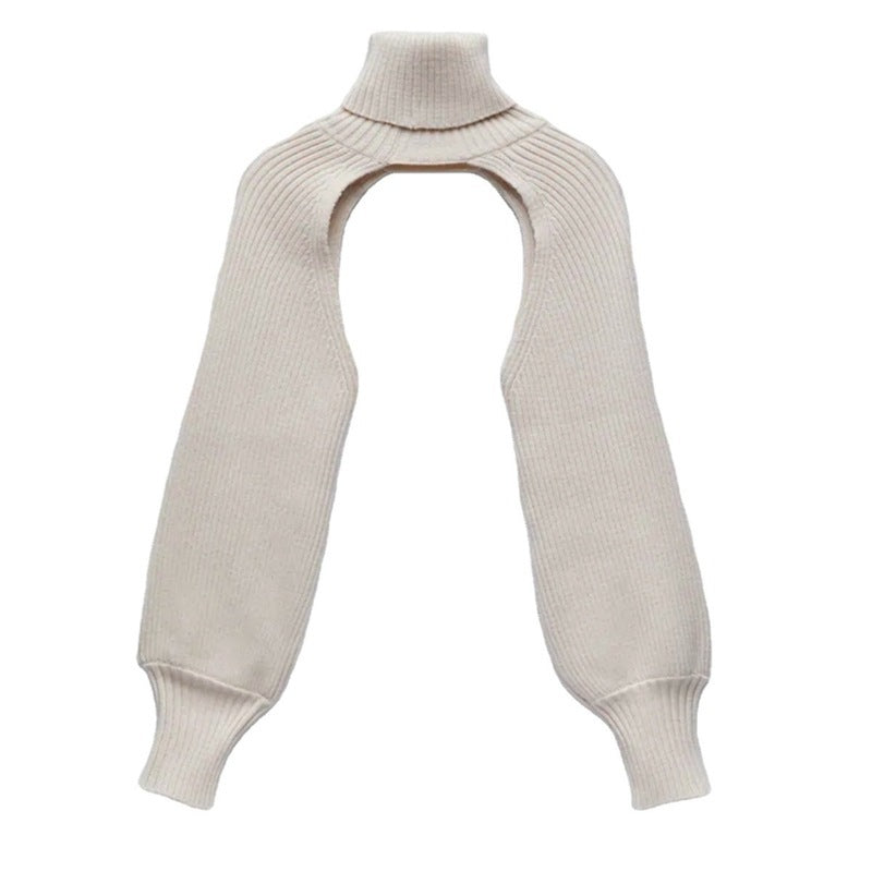 Women Lantern Sleeve High Neck Sweater 24
