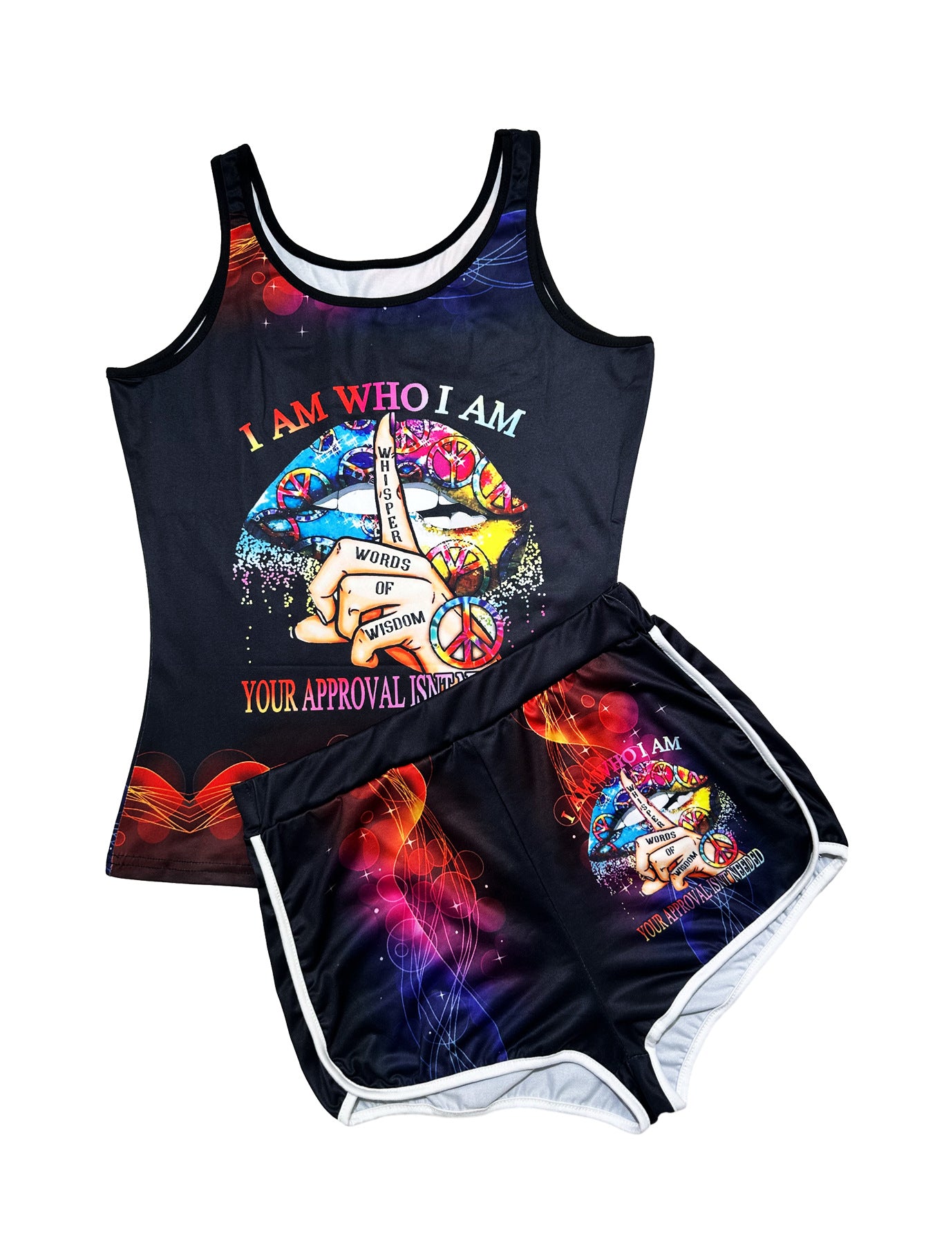 Women's clothing sexy tight fitting print vest shorts two-piece set 7