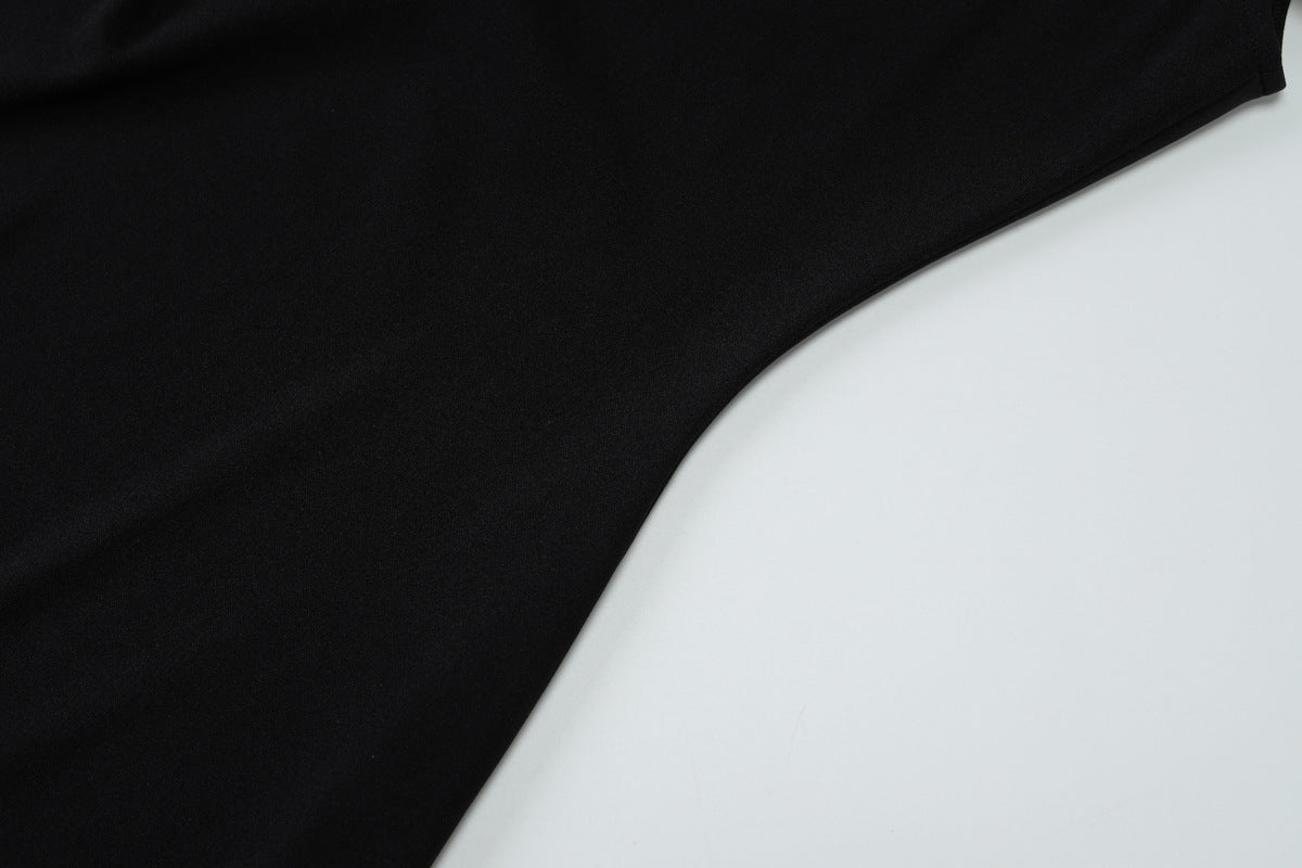 Women Sexy Off Shoulder Layered Contrast Raglan Mini Dress 13