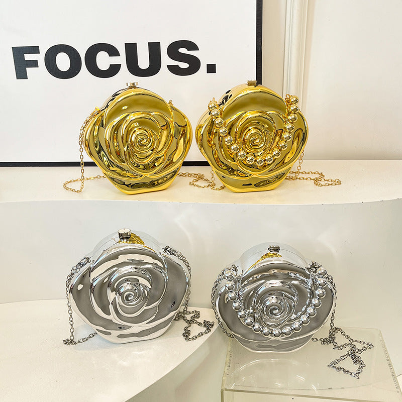 Women Rose Flower Crossbody Clutch 11