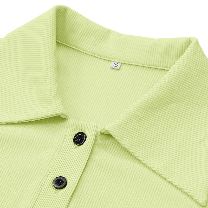 Sexy Button Long-Sleeved Midi Dresses For Women 13