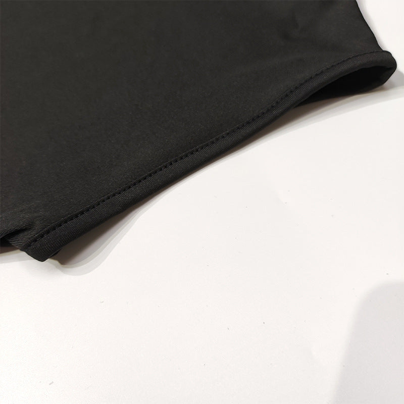 Women's High Neck Slim Waist sleeveless summer mesh patchwork short Dress 13