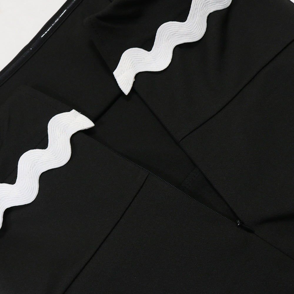 Women Fashion Strapless Slim Bodycon Evening Dress 12