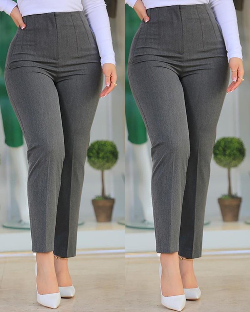 Women Casual Solid Pant 21