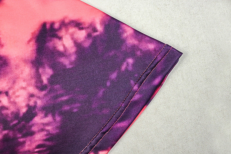 Elegant Printed High Neck Long Dress 14