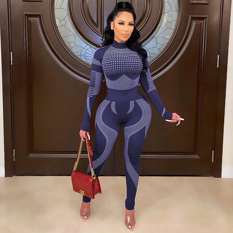 Women's Fashion Casual Sports Yoga Autumn And Winter Two-Piece Pants Set 3