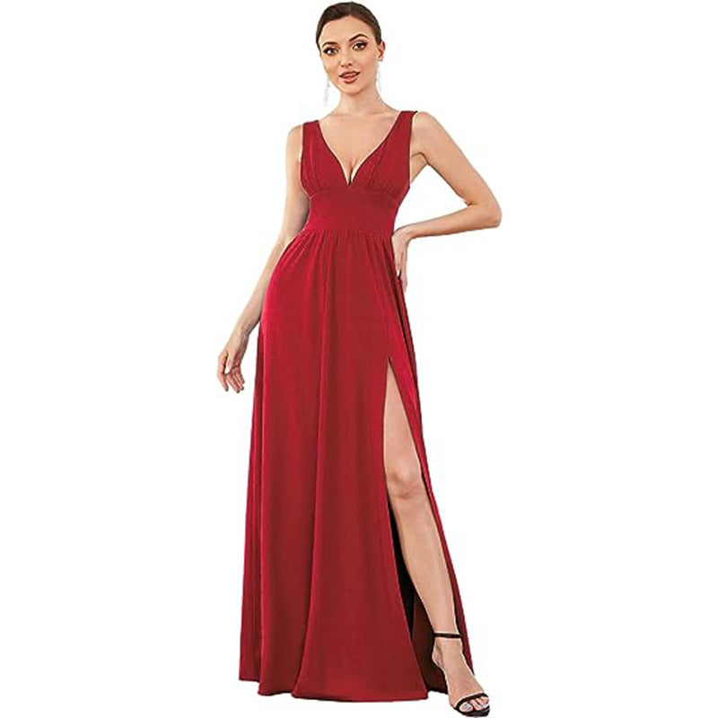Women Sexy V Neck Party Maxi Evening Dress（Processing time need 3-6 days） 7