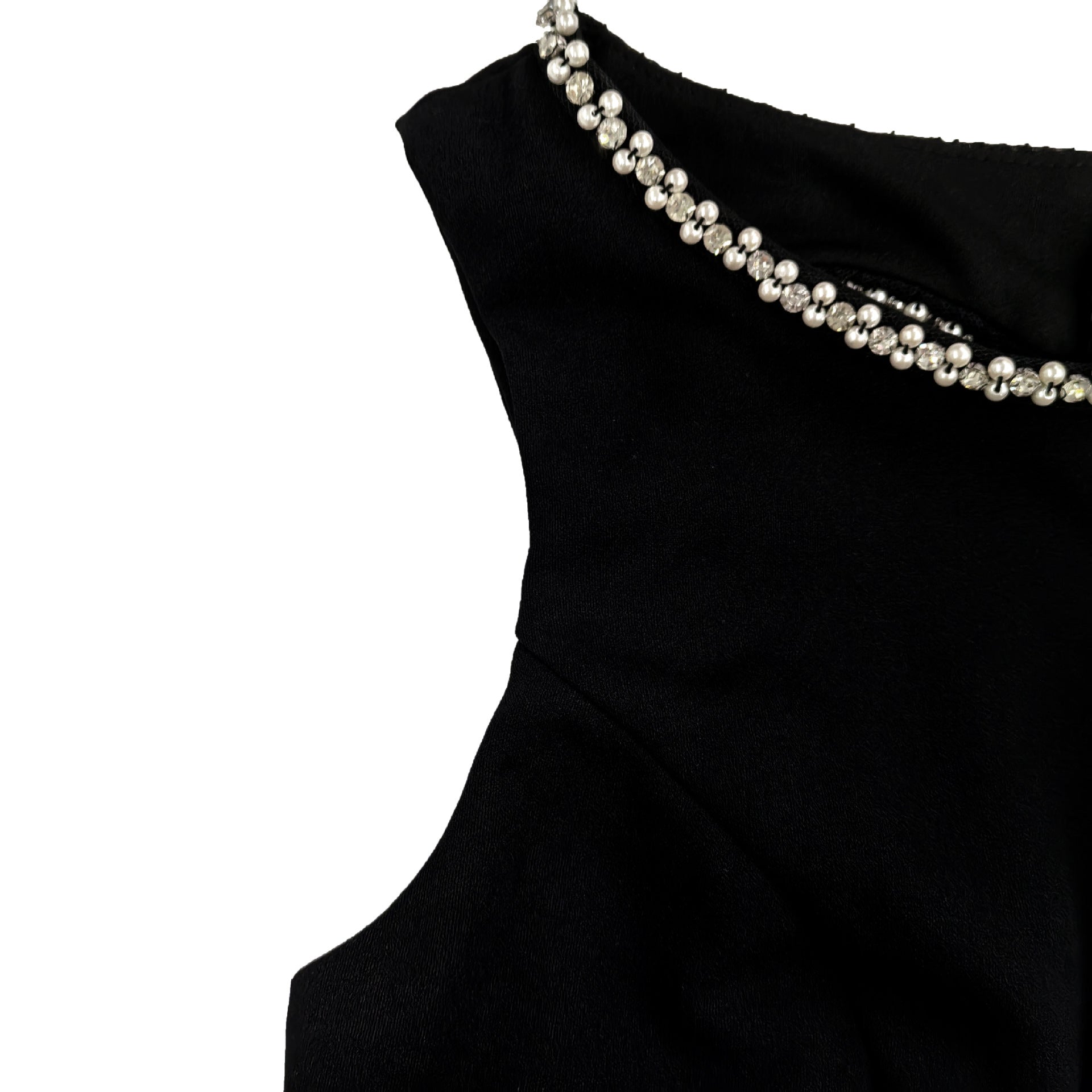 Fashion Sexy V-Neck Low Back Pearl Straps Evening Gown 7