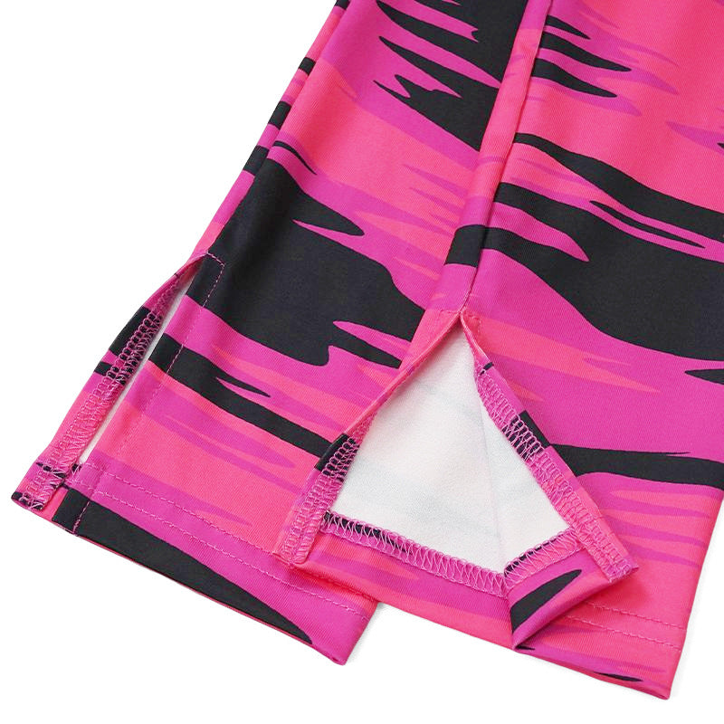 Women's Spring And Summer Printed Fashion Casual Pleated Long Sleeve Slim Chic Long Dress 22