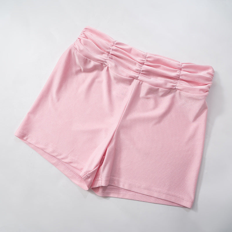 Women Spring Sexy Top and Shorts Sports Two-piece Set 16