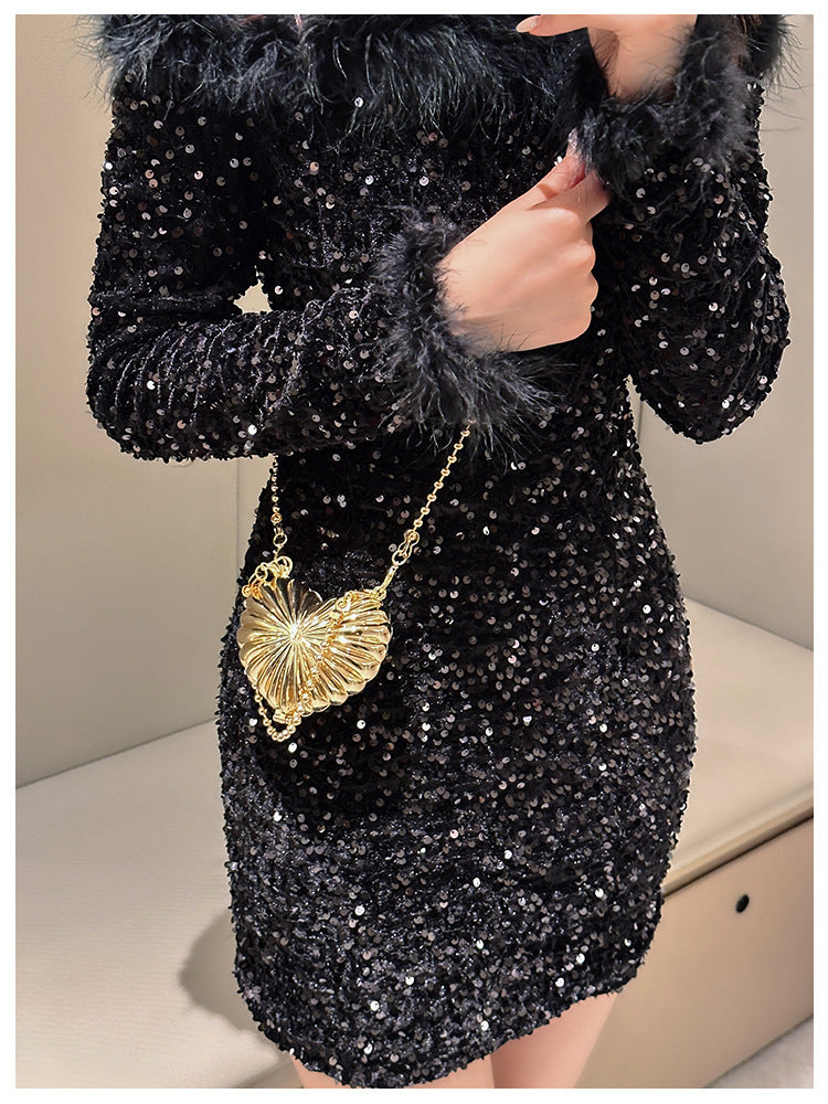 Mini Metal Shell/Heart Shape Bag One Shoulder Crossbody Fashion Bag 8