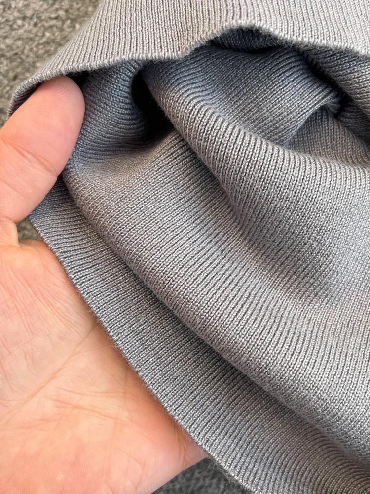 Trendy Women's Oversized Knit Hoodie High-Waisted Wide-Leg Pants Set 11