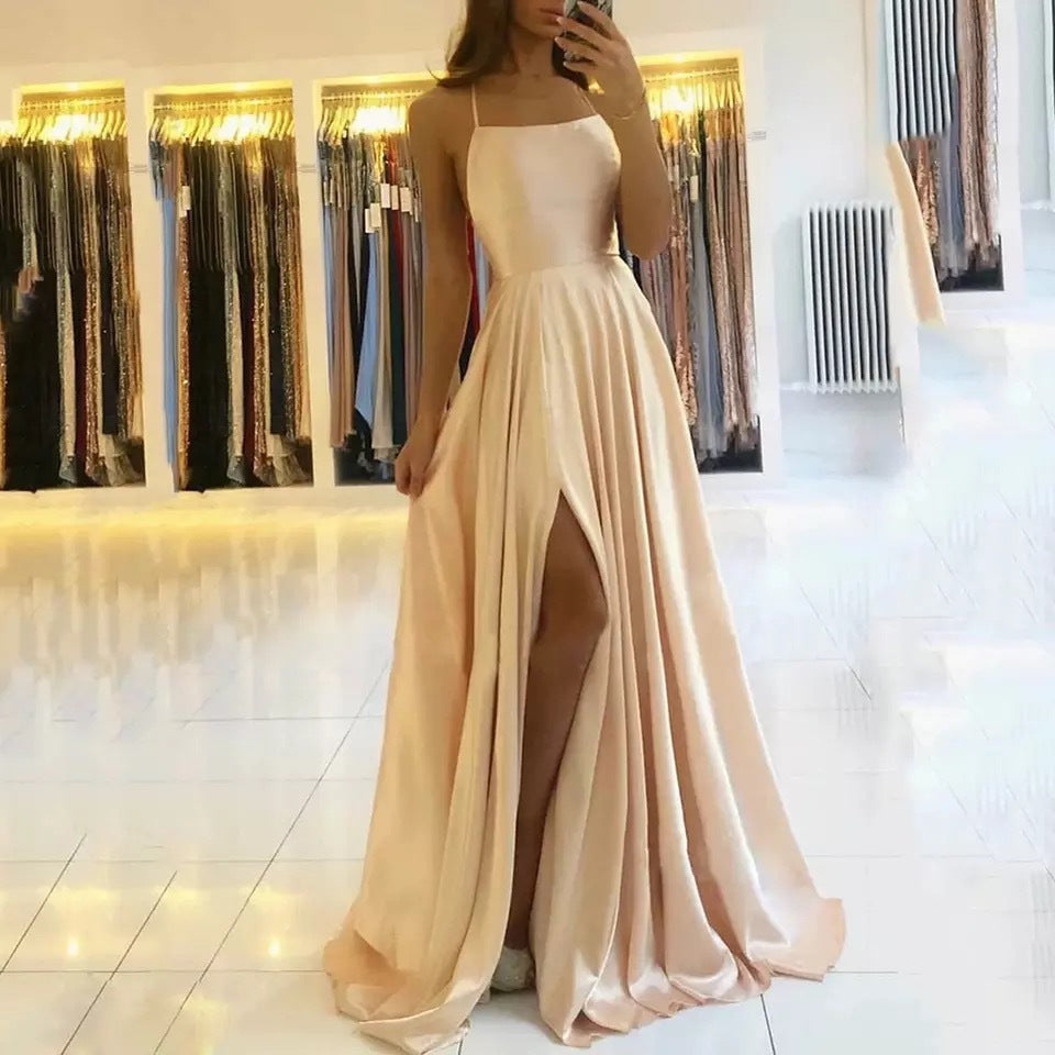 Women Bridesmaid Dresses Sexy Slit Prom Evening Dresses（Processing time need 3-6 days） 8