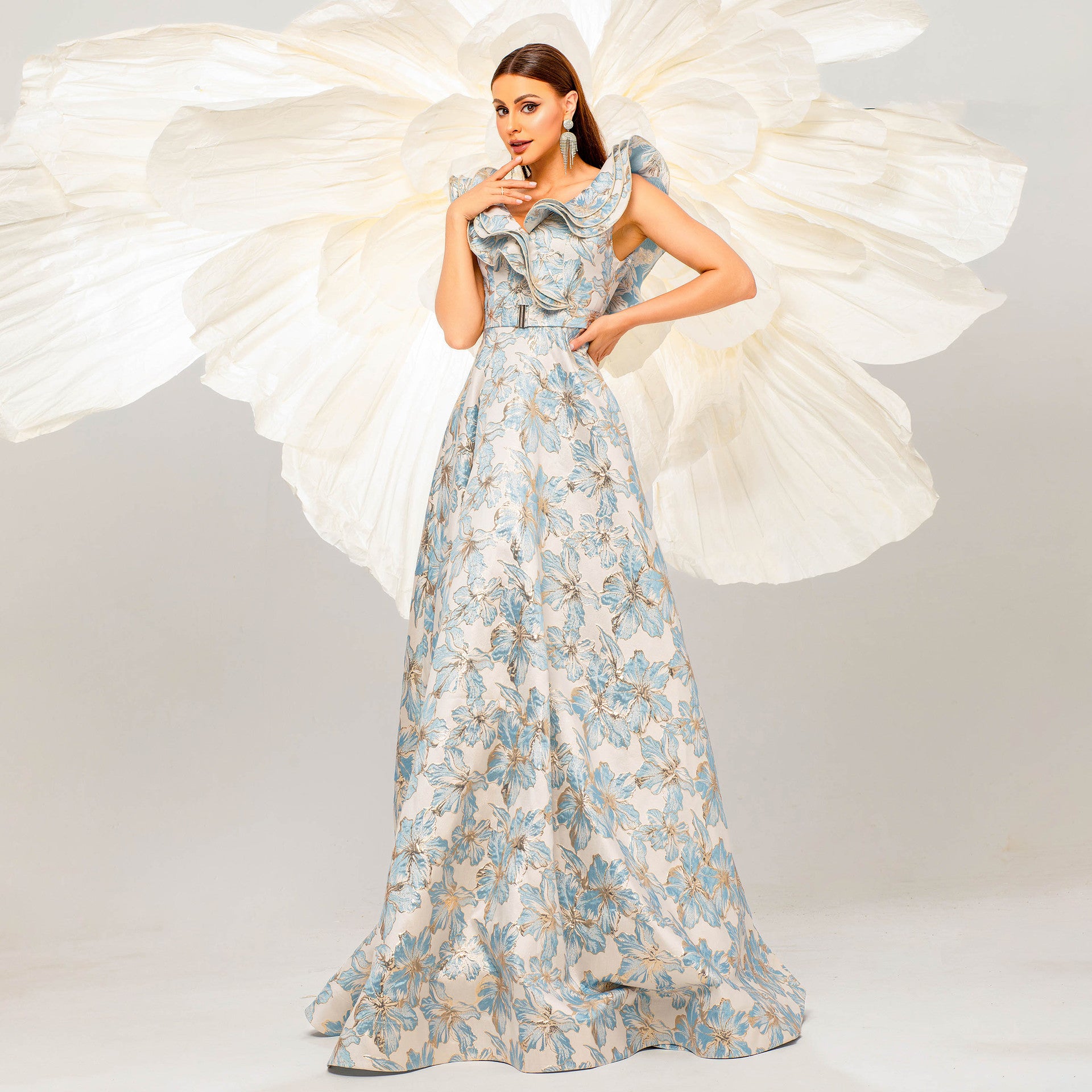 Women Sleeveless V-Neck Sexy Formal Party Evening Dress 5