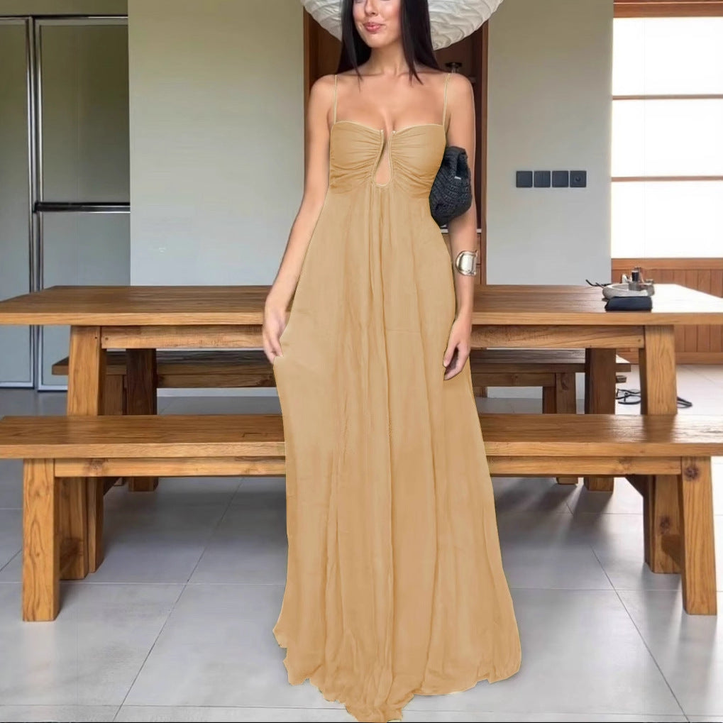Summer Sexy Strap U-Neck Holiday Maxi Dress 6