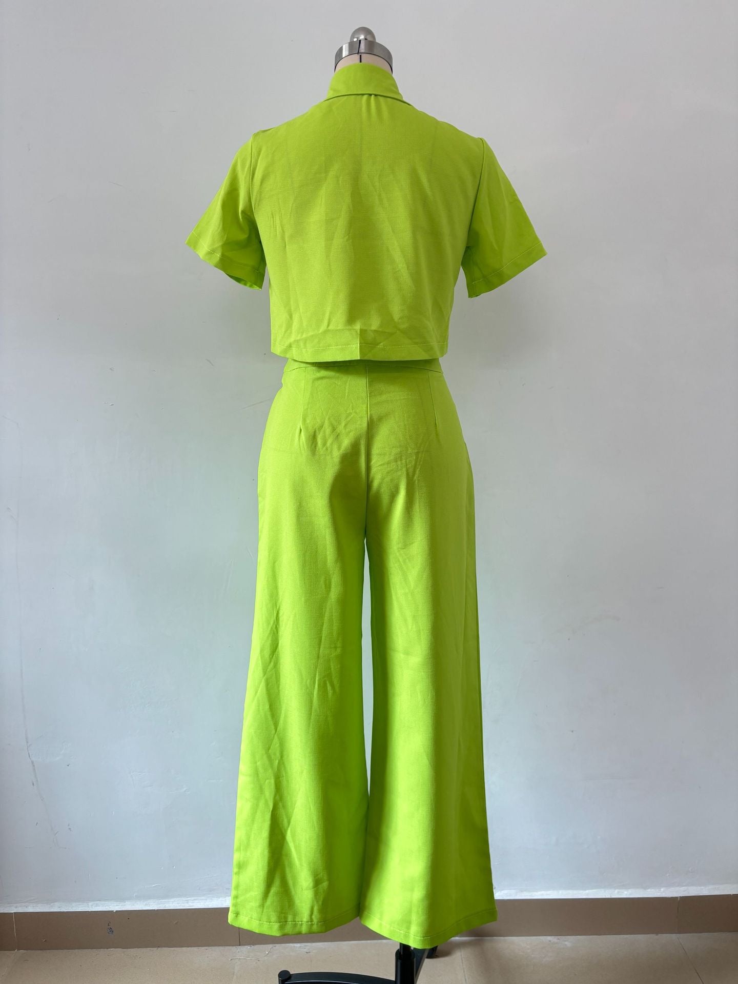 Women Summer Ladies Short Sleeve Chic Fashion Casual Women Two-Piece Pants Set 21