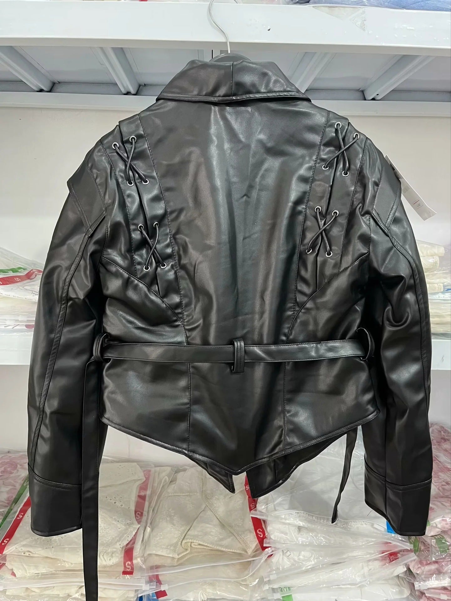 Women's American Retro Casual Faux Leather Jacket 22