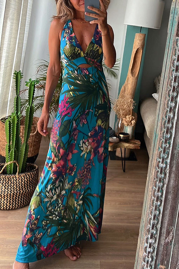 Women Sexy Printed Strap Holidays Dress 3
