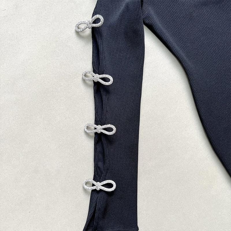 Women Bow Hollow Long Dress 18