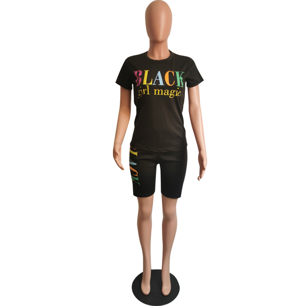 Summer fashionable solid color two-piece fashion casual shorts set 31