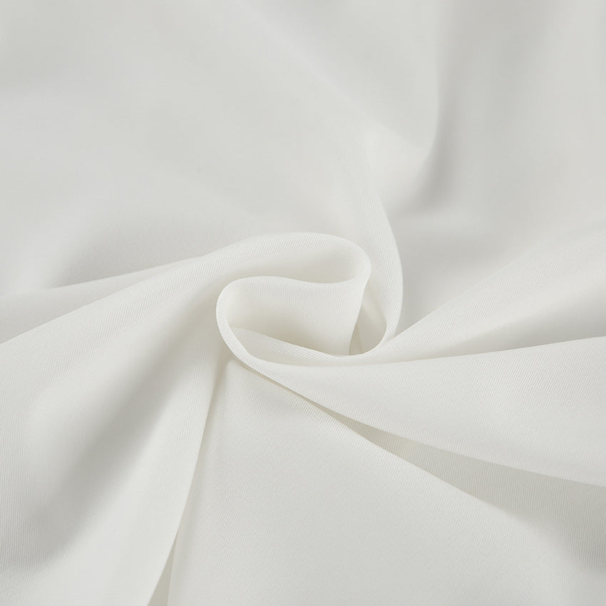 Women white sexy Turndown Collar long-sleeved hollow chiffon shirt 17