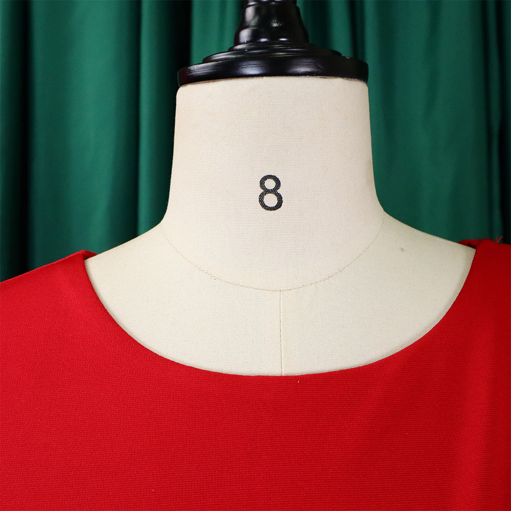 Women Solid Long Sleeve Midi Dress 23