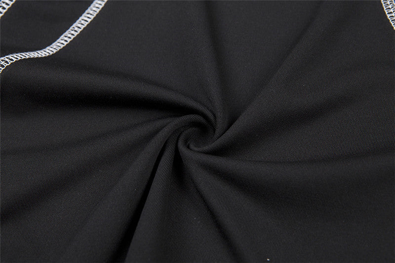 Spring Street Fashion Printing Mesh Patchwork Pullover Crop Tight Fitting Slim Top 22