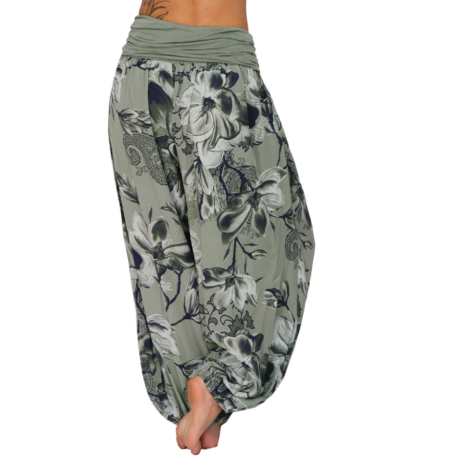 Women Printed Casual Wide-Leg Pants 12