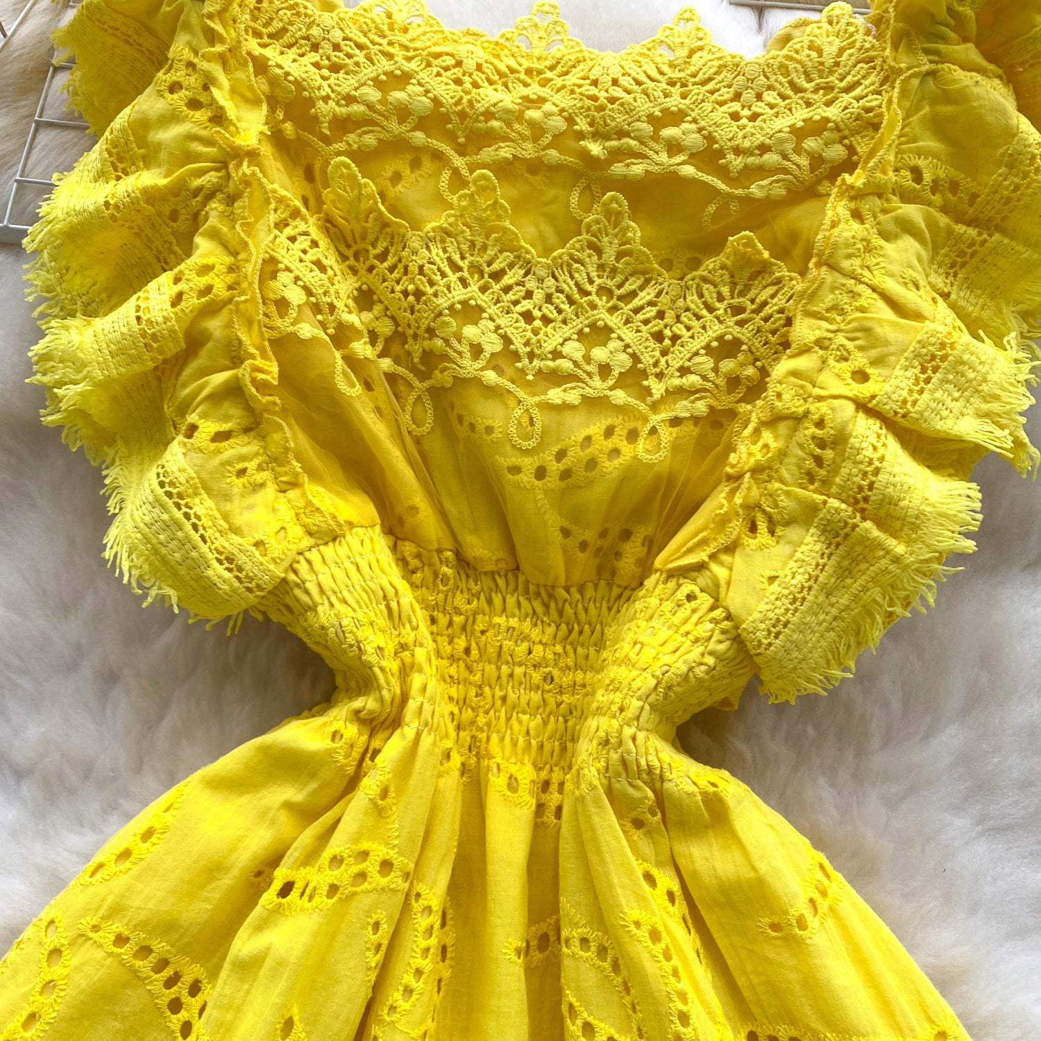 Women Summer French Lace Embroidered Dress 24