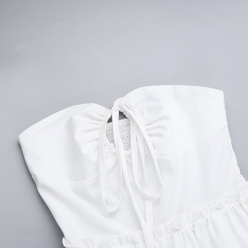 Summer Strapless Halter Neck A-line Dress 21