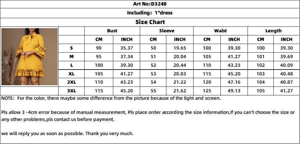 Women Loose CasualRuffle Edge Solid Dress 12