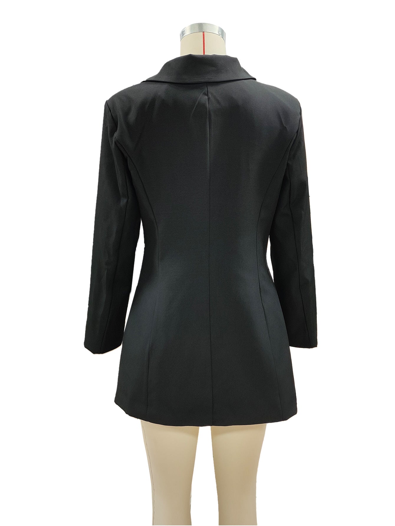 Spring Women's Long Sleeve V-Neck Long Career Blazer 7