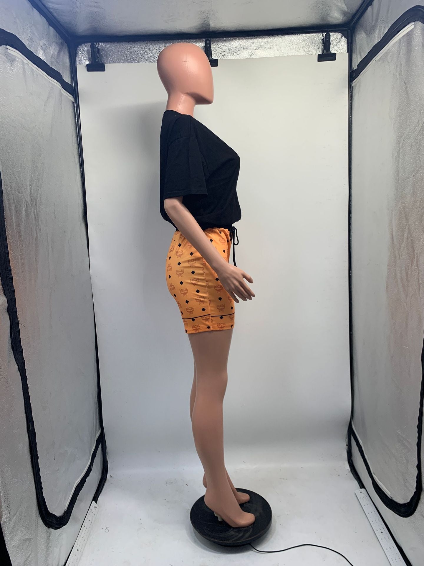 Women Printed Short Sleeve Top and Short Two-Piece Set 16