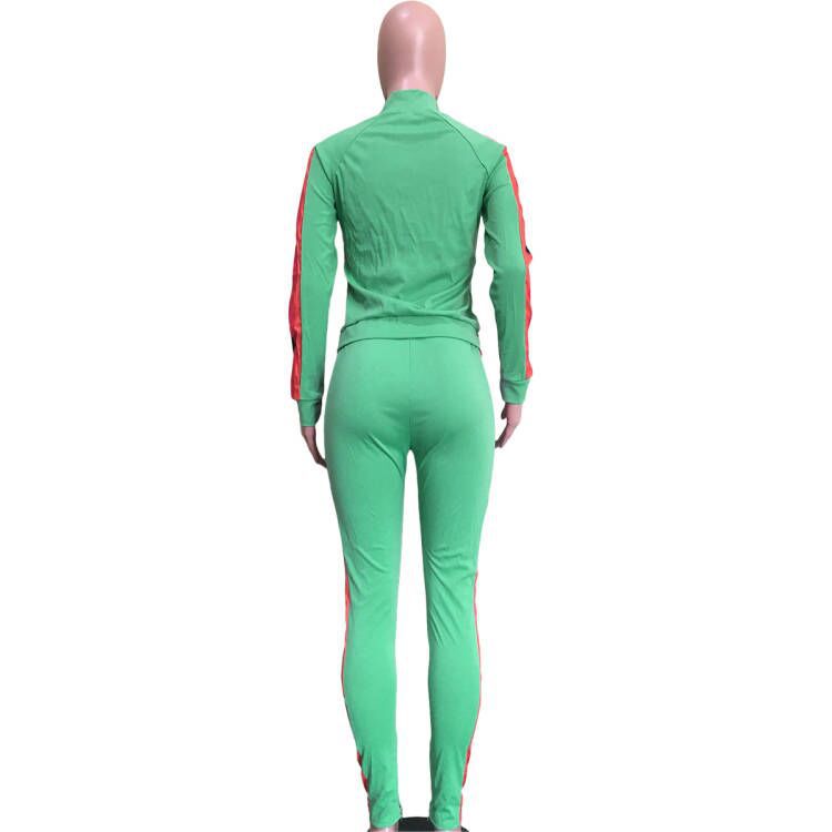 Casual Women's Fall/Winter Loose Print Sports Two-Piece Set 9