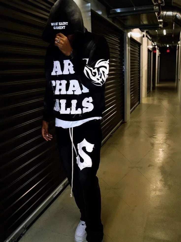 Trendy Embroidery Oversized Hoodie Y2K Street Hip-Hop Tops 4