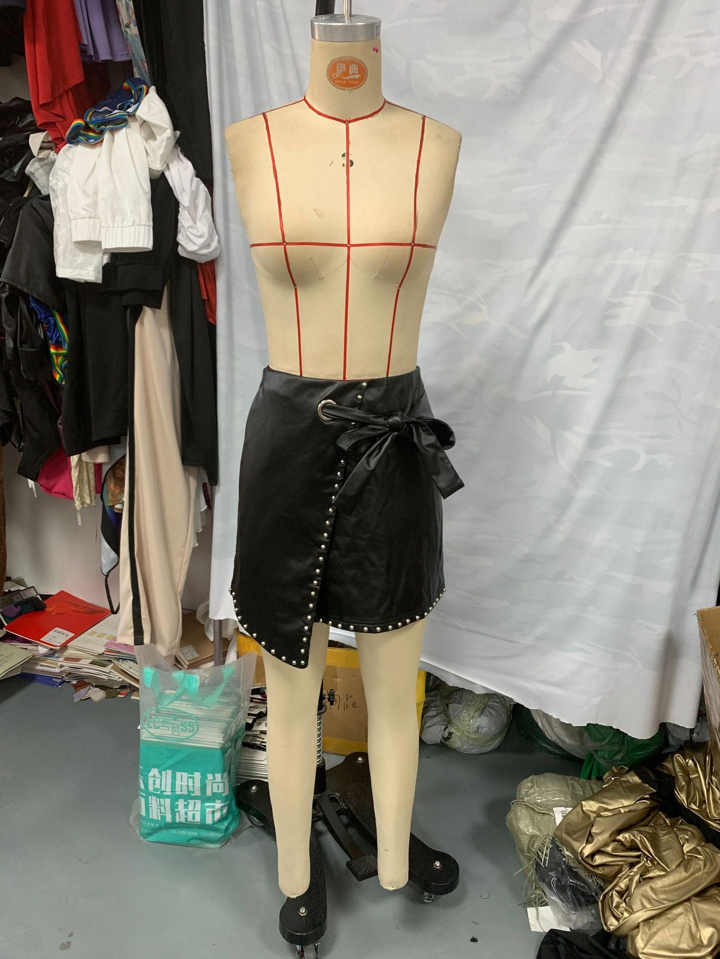 Women Belt Pu-Leather Skirt 10