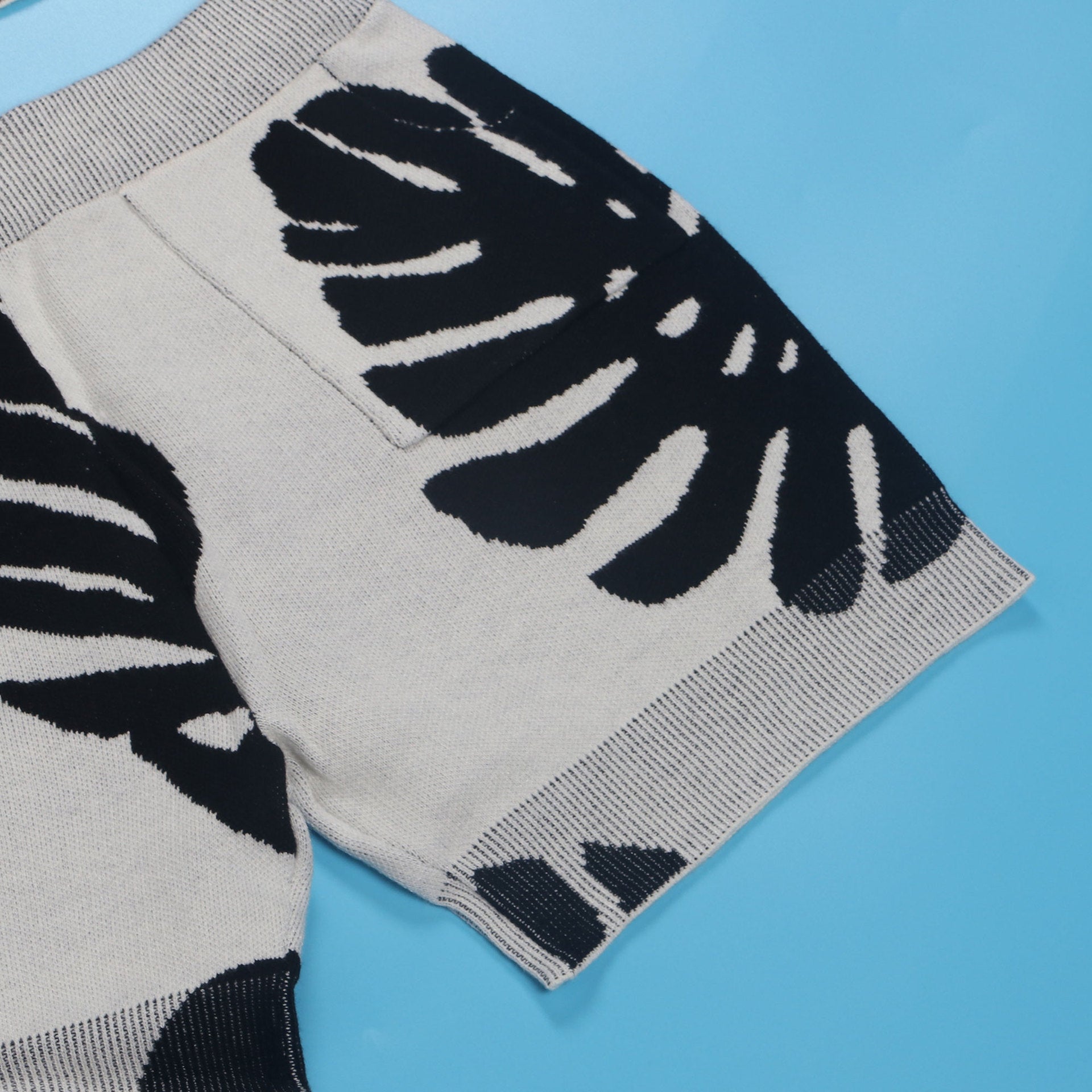 Sexy Leaf V-Neck Pullover Long-Sleeved Sweater Two-Piece Set 47